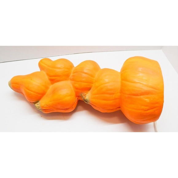 Gemmy Halloween Stacked Jack O Lantern Pumpkin Faces Foam Lighted 15 In Works - Picture 12 of 15